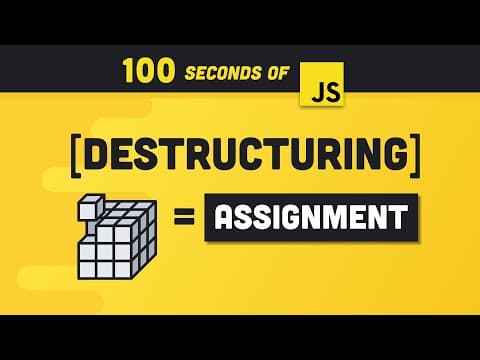 JS Destructuring in 100 seconds